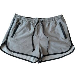 Lululemon grey shorts with black trim. Size 8.